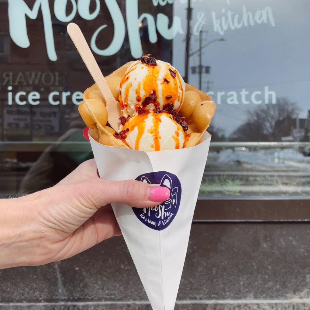 Fire &amp; Ice Bubble Waffle