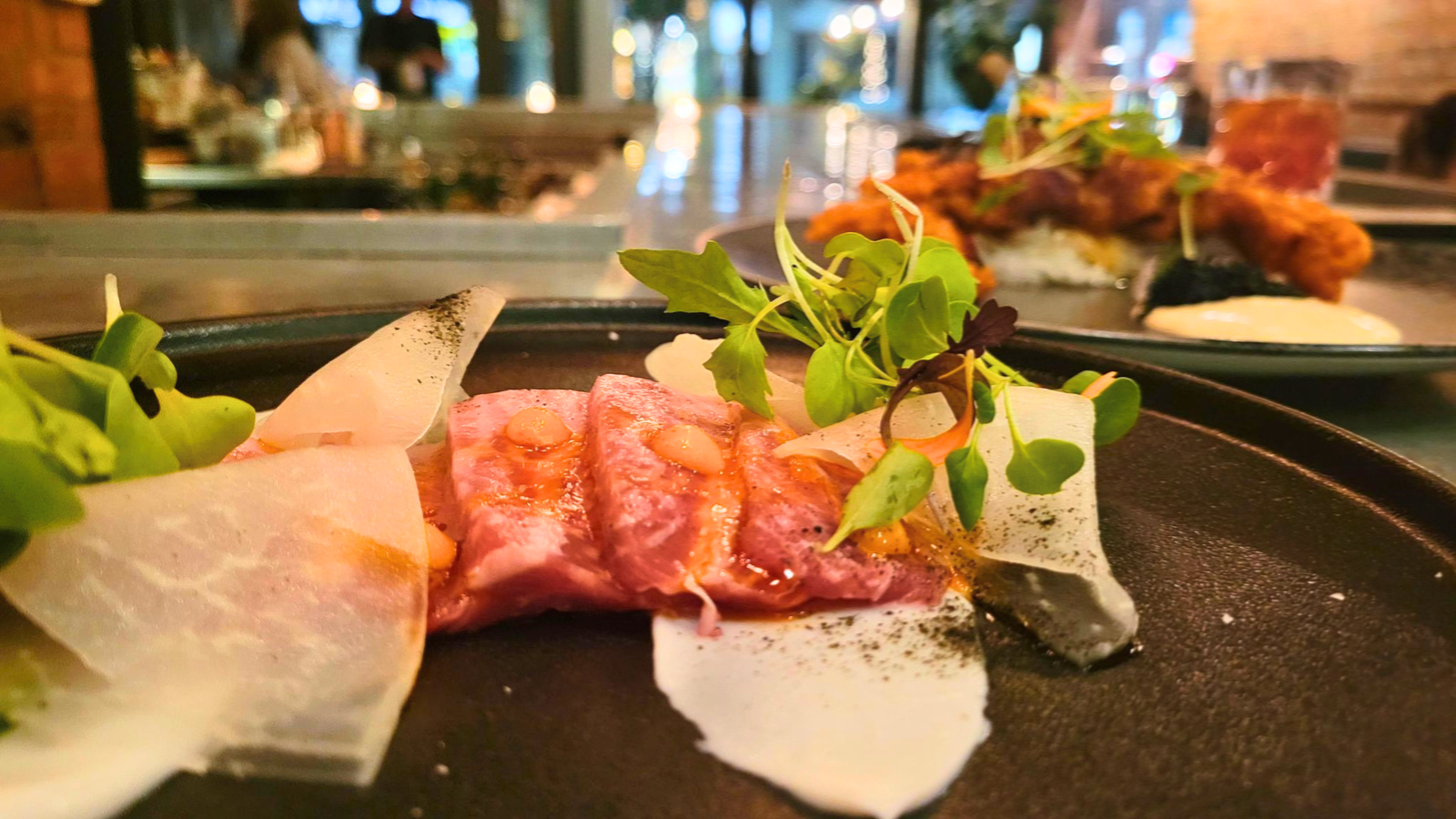 Bluefin Tuna Crudo and Softshell Crab